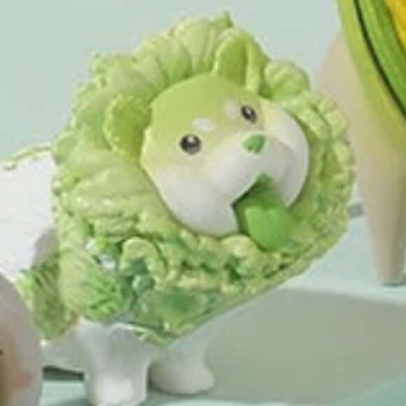 Statso Vegetable Fairy Gachapon Lettuce Dog Mini Figurine - Picture 3 of 6